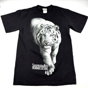 Vintage 90s Siegfried & Roy The Mirage White Tiger Double Sided Graphic T-shirt